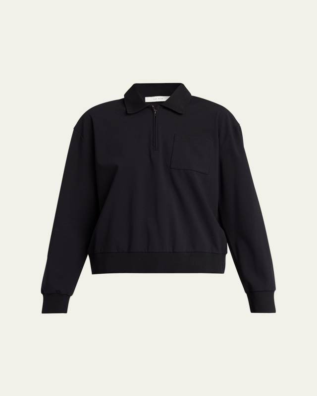 Estee French Terry Polo Top